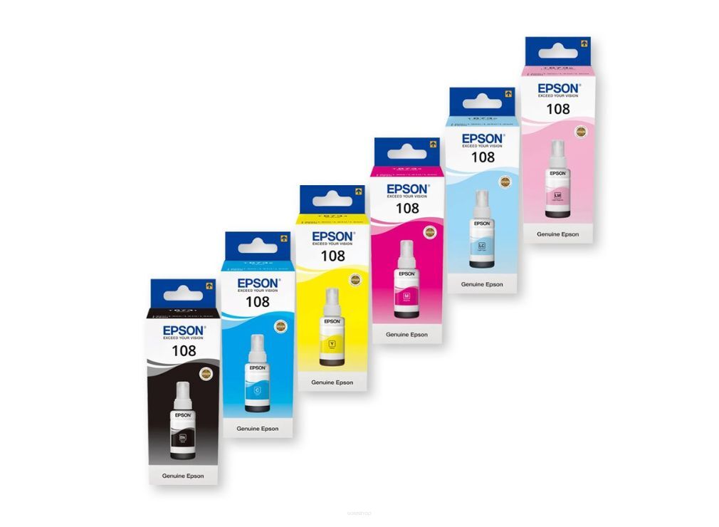 Komplet tuszy EPSON 108 6 kolorów C13T096PACK