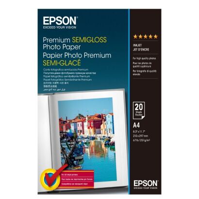 Papier Epson C13S041332 Semigloss Photo A4 20 ark. 250 g/m2
