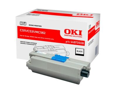 Toner OKI C511 C531 MC562 Black 7k 44973508